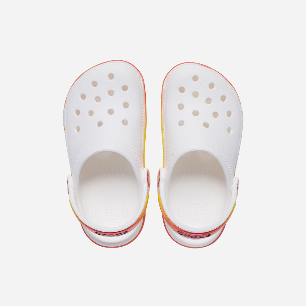 Giày Clog Trẻ Em Crocs Classic Reflector - Trắng - Supersports Vietnam