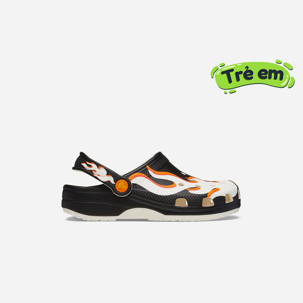 Giày Clog Trẻ Em Crocs Classic Glow Flames - Đen - Supersports Vietnam