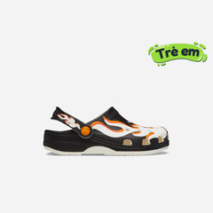 Giày Clog Trẻ Em Crocs Classic Glow Flames - Đen - Supersports Vietnam