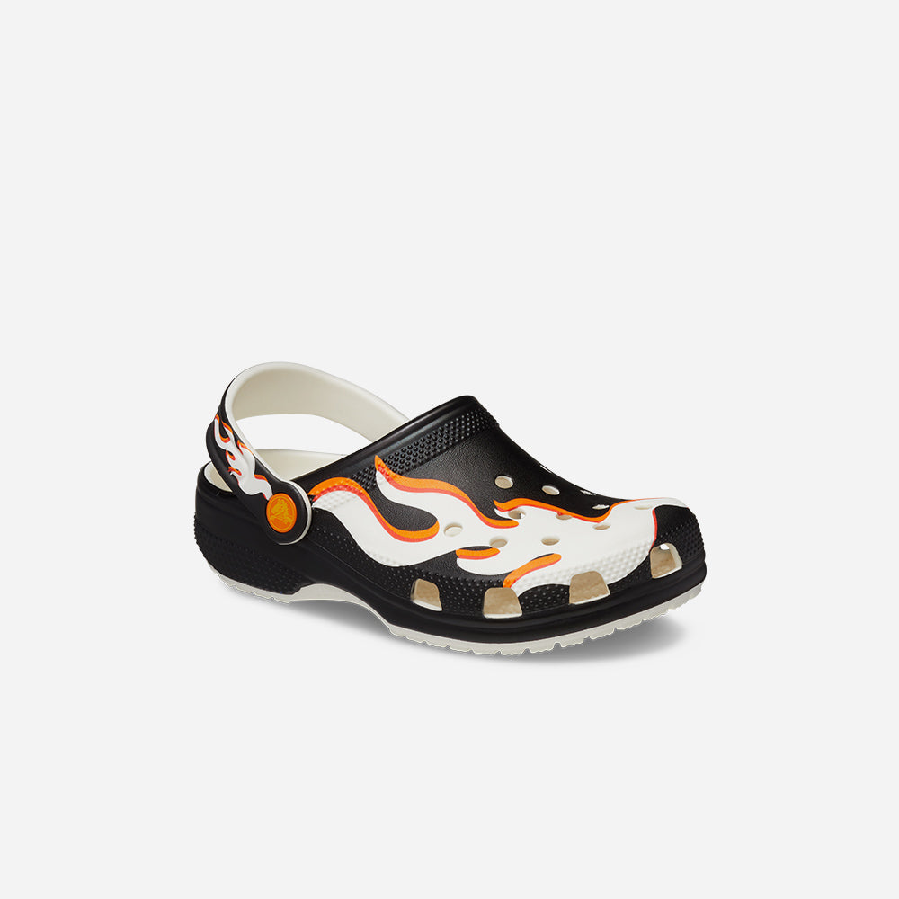 Giày Clog Trẻ Em Crocs Classic Glow Flames - Đen - Supersports Vietnam