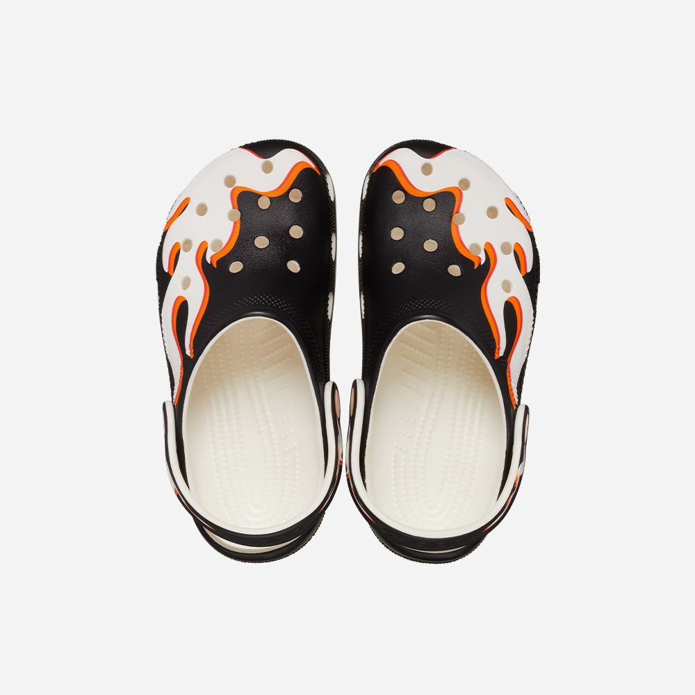 Giày Clog Trẻ Em Crocs Classic Glow Flames - Đen - Supersports Vietnam