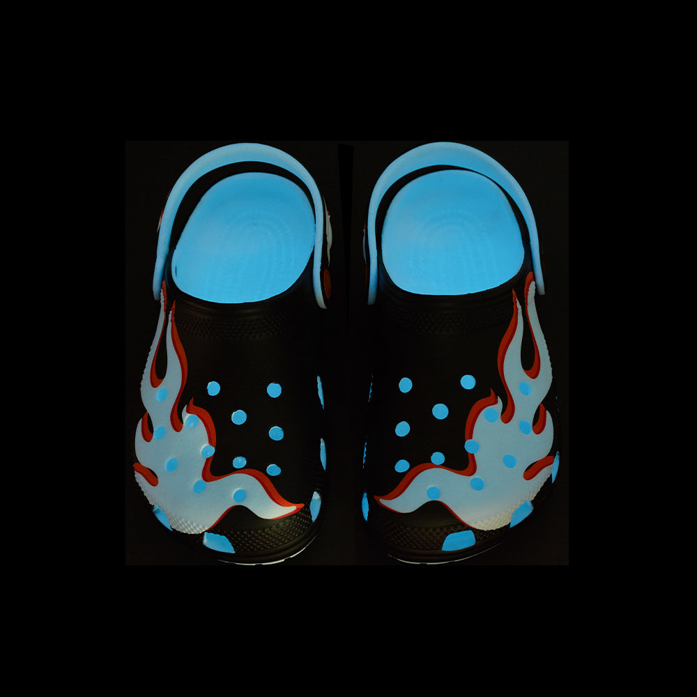 Giày Clog Trẻ Em Crocs Classic Glow Flames - Đen - Supersports Vietnam