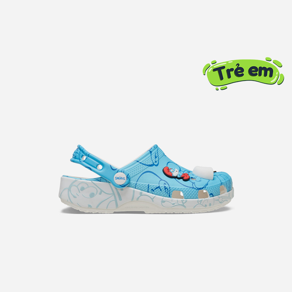 Giày Clog Trẻ Em Crocs Smurfs Classic - Xanh Dương - Supersports Vietnam