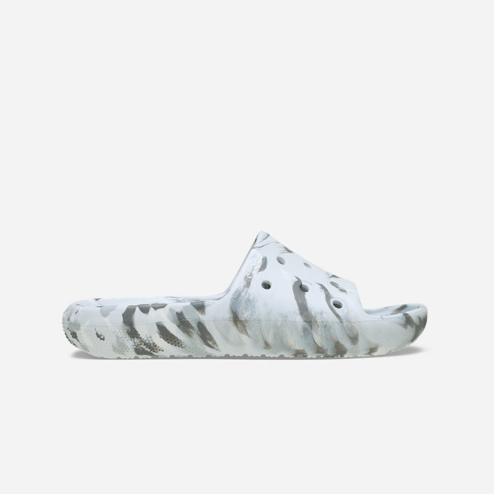 Dép Quai Ngang Unisex Crocs Classic Marbled - Trắng - Supersports Vietnam