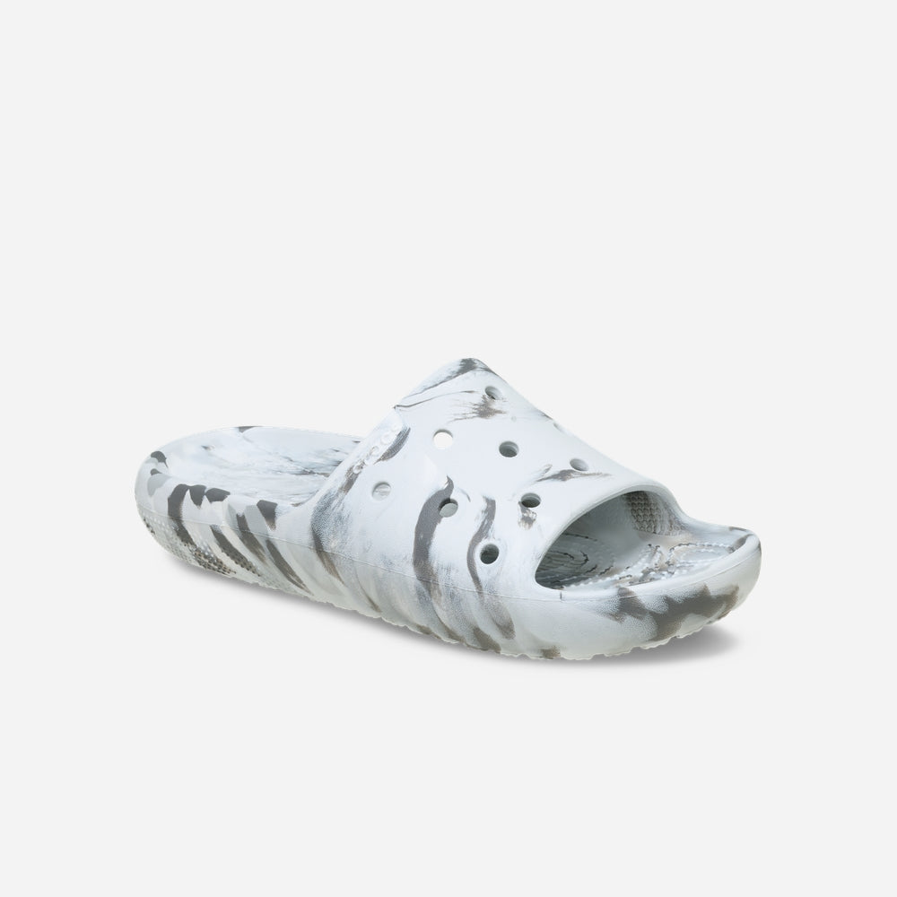 Dép Quai Ngang Unisex Crocs Classic Marbled - Trắng - Supersports Vietnam