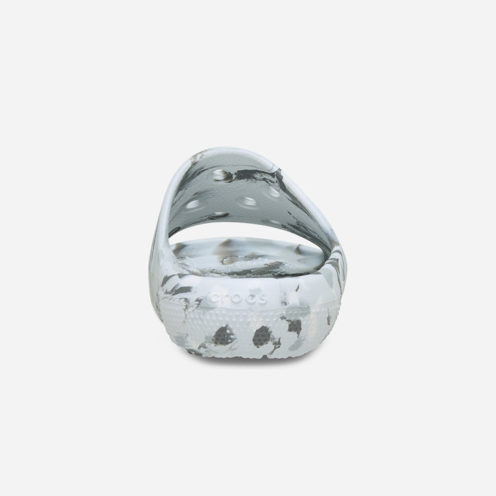 Dép Quai Ngang Unisex Crocs Classic Marbled - Trắng - Supersports Vietnam