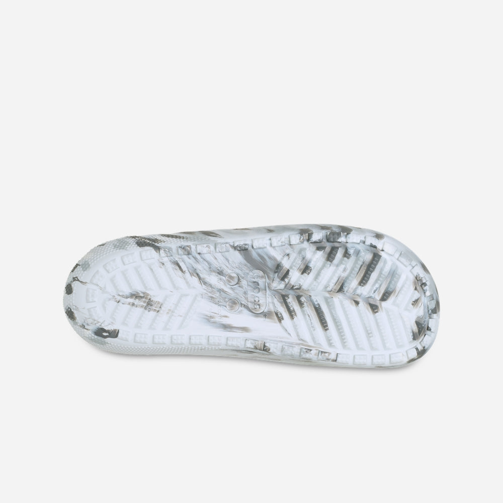 Dép Quai Ngang Unisex Crocs Classic Marbled - Trắng - Supersports Vietnam