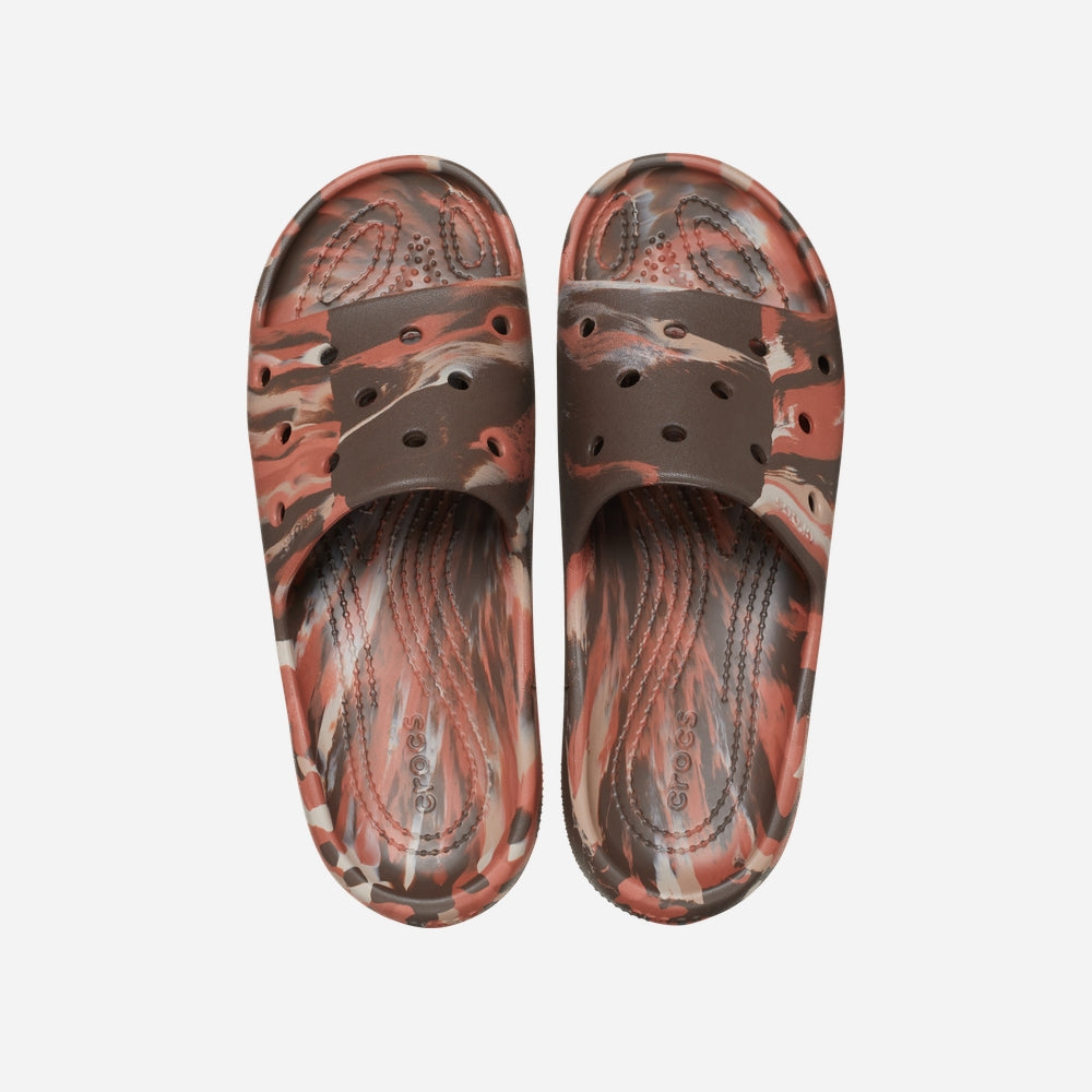 Dép Quai Ngang Unisex Crocs Classic Marbled - Nâu - Supersports Vietnam