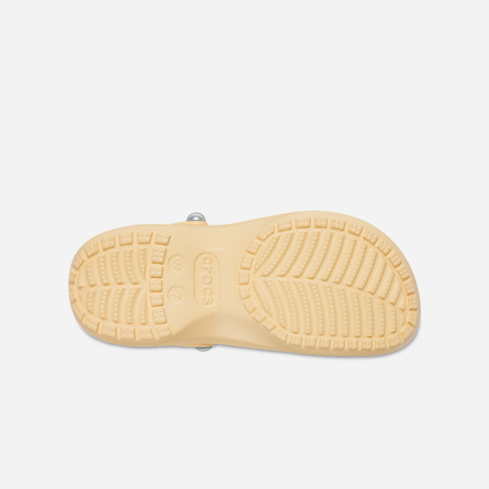 Giày Clog Nữ Crocs Classic Platform Pearl - Vàng - Supersports Vietnam