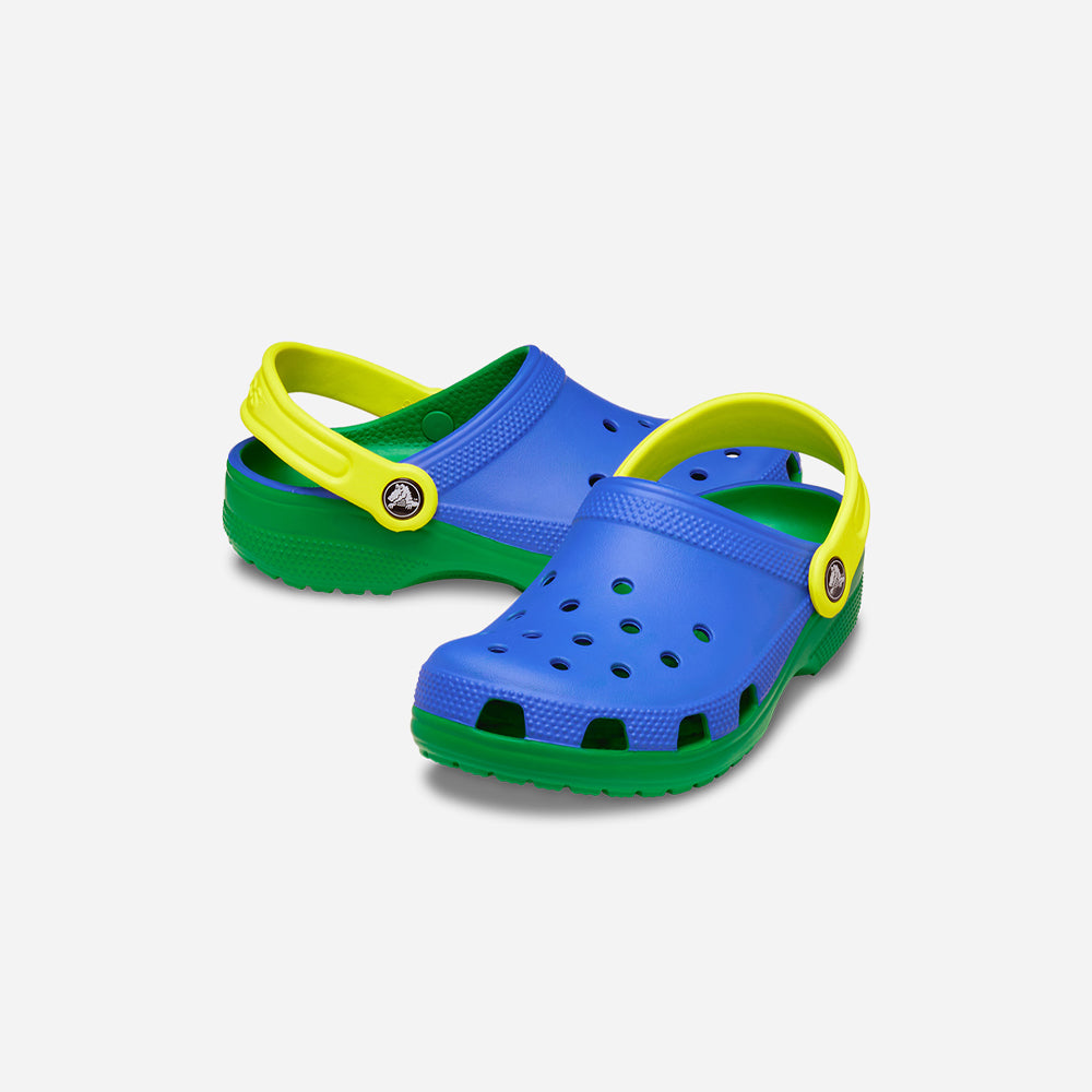 Giày Clog Trẻ Em Crocs Classic Retro Sport - Xanh Dương - Supersports Vietnam