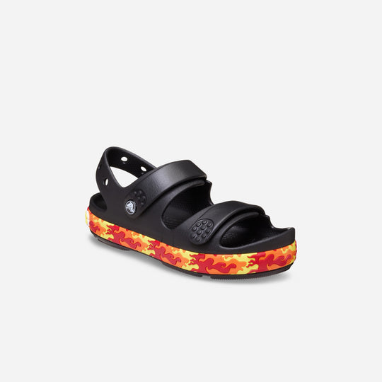 Giày Sandal Trẻ Em Crocs Crocband Cruiser Flames - Đen