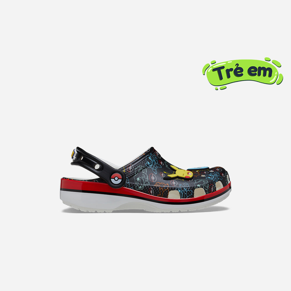Giày Clog Trẻ Em Crocs Pokemon Print Classic - Đen - Supersports Vietnam