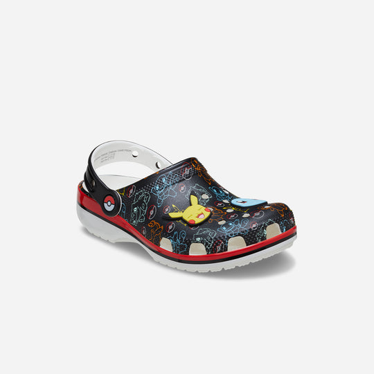 Giày Clog Trẻ Em Crocs Pokemon Print Classic - Đen