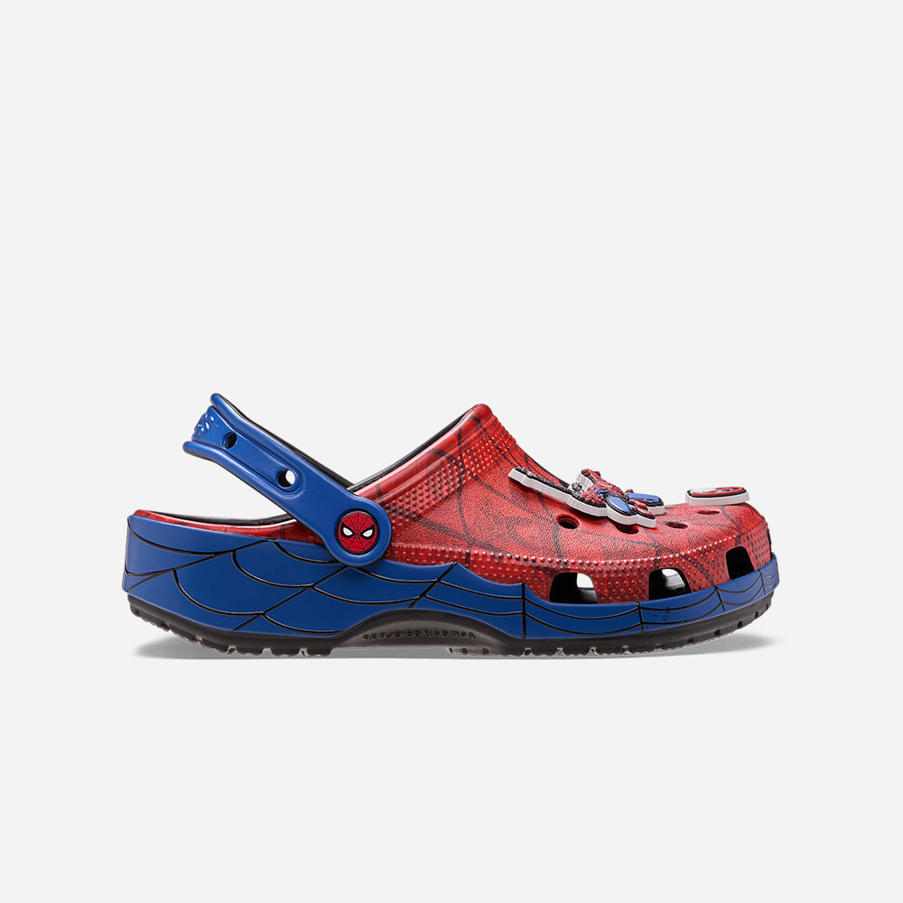 Giày Clog Unisex Crocs Classic Spiderman Web Cá Tính, Siêu Nhẹ, Chống Trơn Trượt
