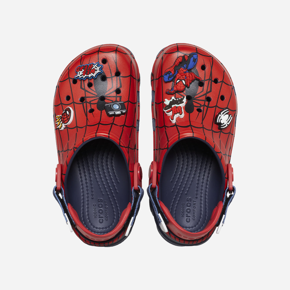 Giày Clog Unisex Crocs Classic Spiderman Web - Đỏ - Supersports Vietnam