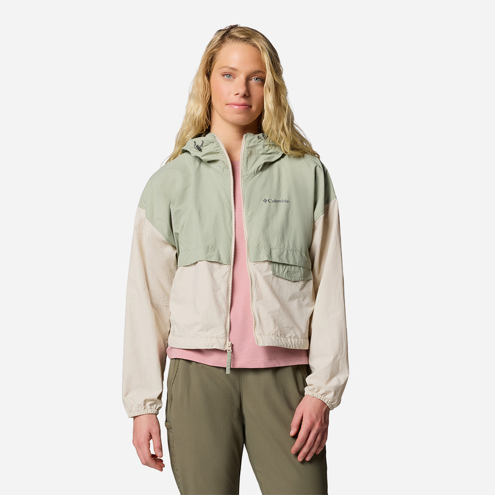 Áo Khoác Nữ Columbia Spire Valley™ Cropped Windbreaker - Xanh Mint - Supersports Vietnam