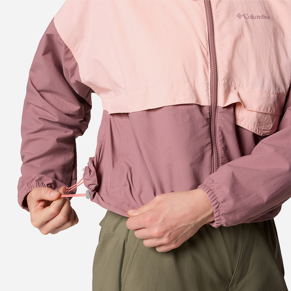 Áo Khoác Nữ Columbia Spire Valley™ Cropped Windbreaker - Hồng - Supersports Vietnam