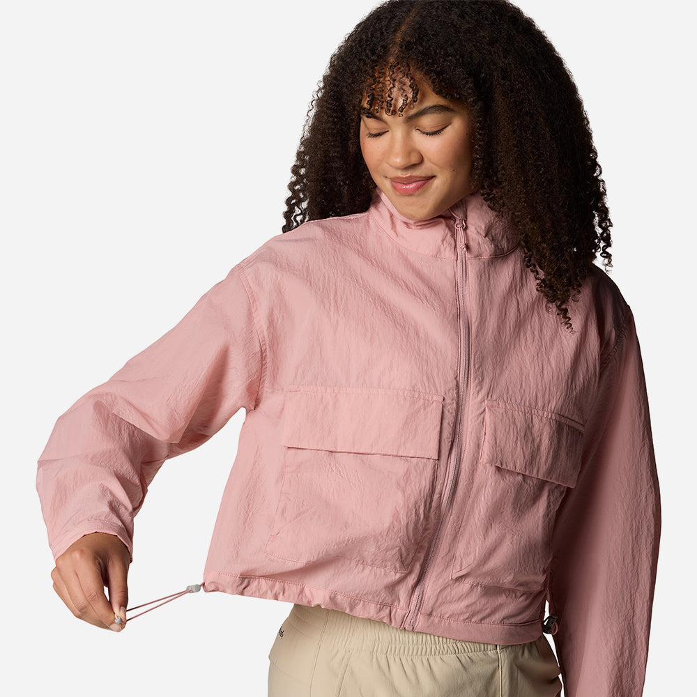 Áo Khoác Nữ Columbia Paracutie™ Cropped Cargo Windbreaker - Hồng - Supersports Vietnam