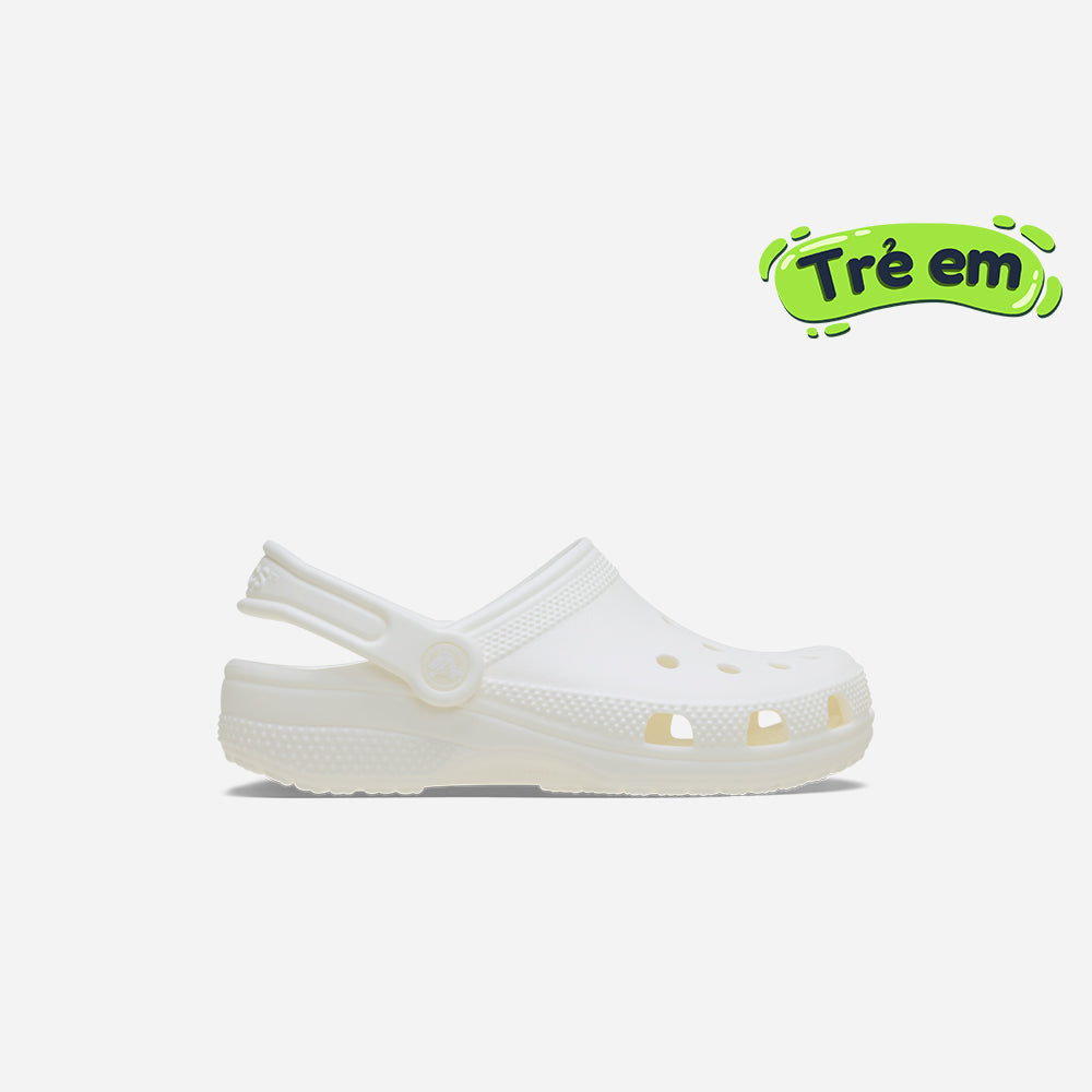 Giày Clog Trẻ Em Crocs Classic Glow - Trắng - Supersports Vietnam