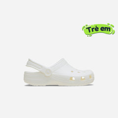Giày Clog Trẻ Em Crocs Classic Glow - Trắng - Supersports Vietnam