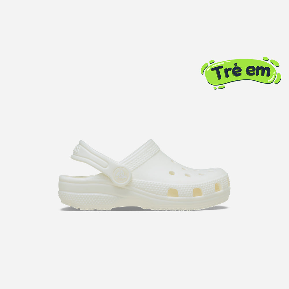 Giày Clog Trẻ Em Crocs Classic Glow - Trắng - Supersports Vietnam