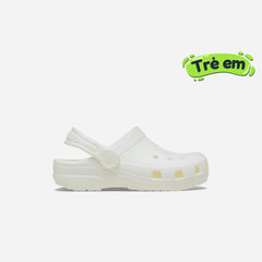 Giày Clog Trẻ Em Crocs Classic Glow - Trắng - Supersports Vietnam