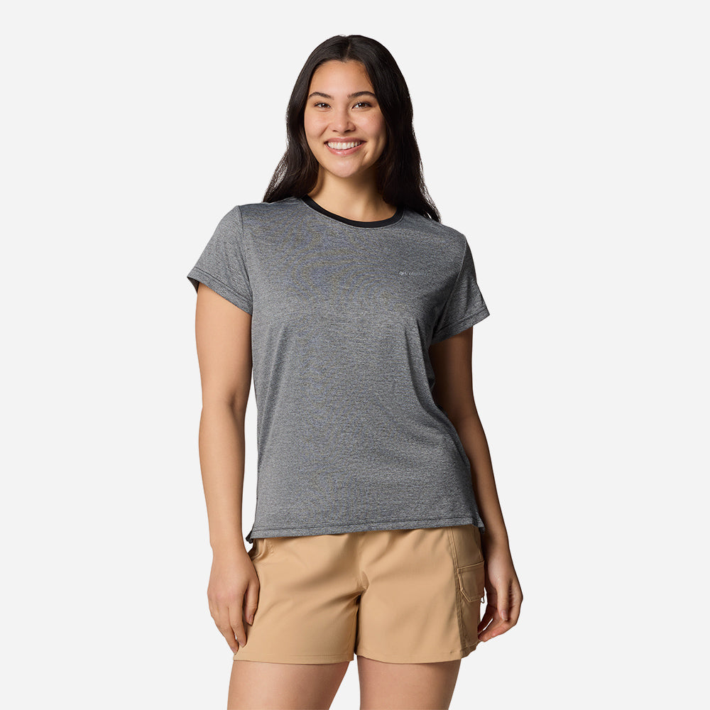 Áo Thun Tay Ngắn Nữ Columbia Bluevista Hill™ Short Sleeve Crew - Xám - Supersports Vietnam