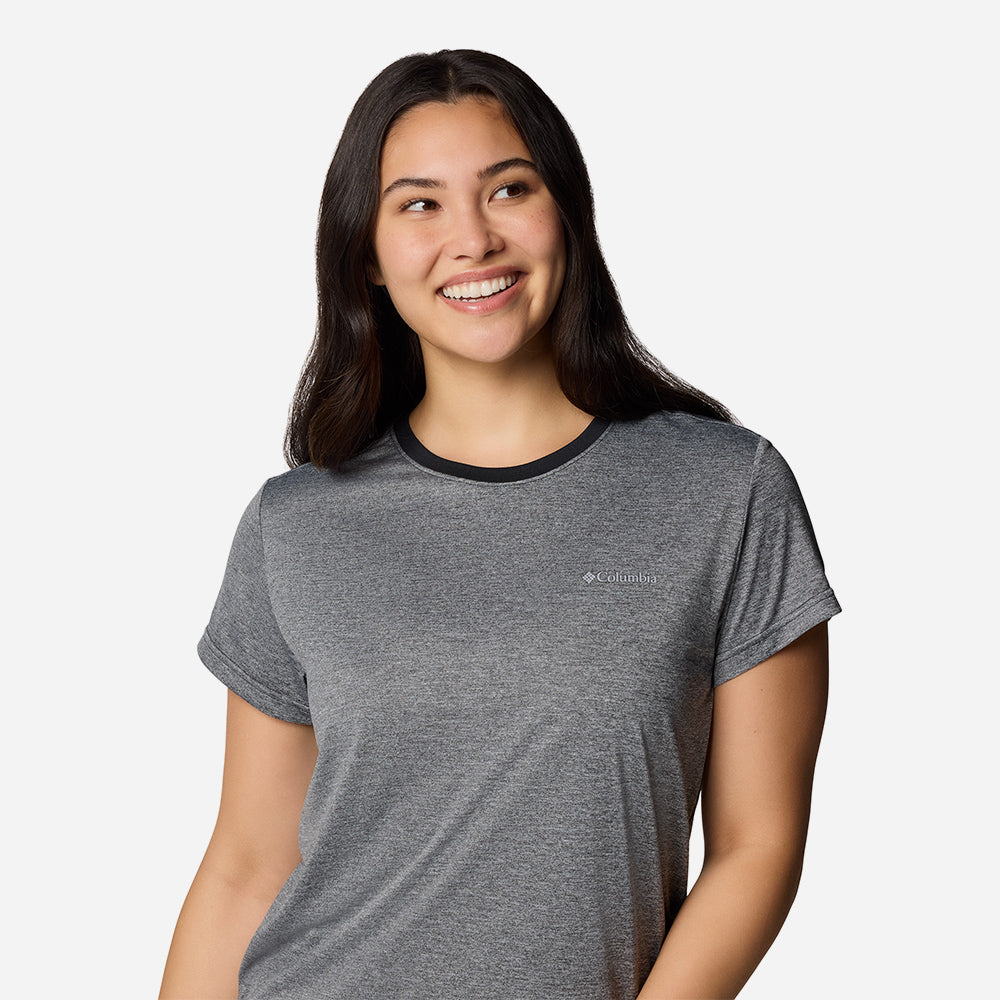 Áo Thun Tay Ngắn Nữ Columbia Bluevista Hill™ Short Sleeve Crew - Xám - Supersports Vietnam