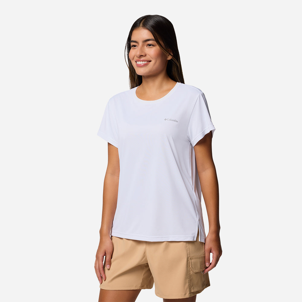 Áo Thun Tay Ngắn Nữ Columbia Bluevista Hill™ Short Sleeve Crew - Trắng - Supersports Vietnam