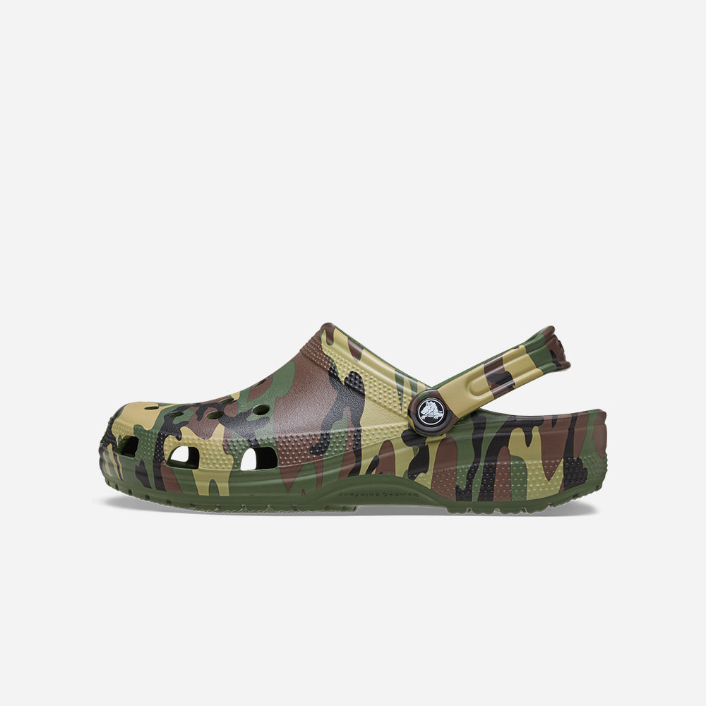 Giày Clog Unisex Crocs Classic Camouflage - Xanh Quân Đội - Supersports Vietnam