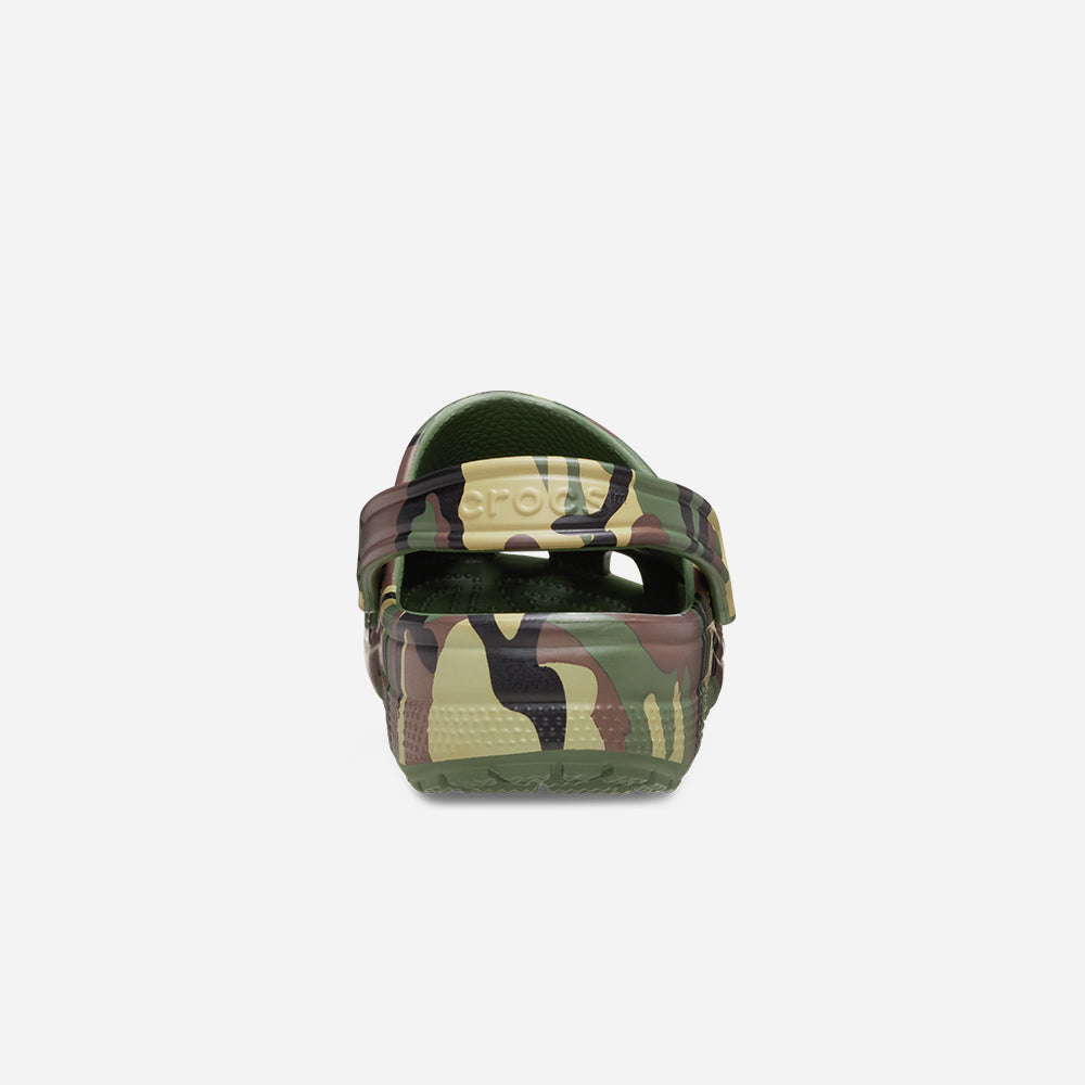 Giày Clog Unisex Crocs Classic Camouflage - Xanh Quân Đội - Supersports Vietnam