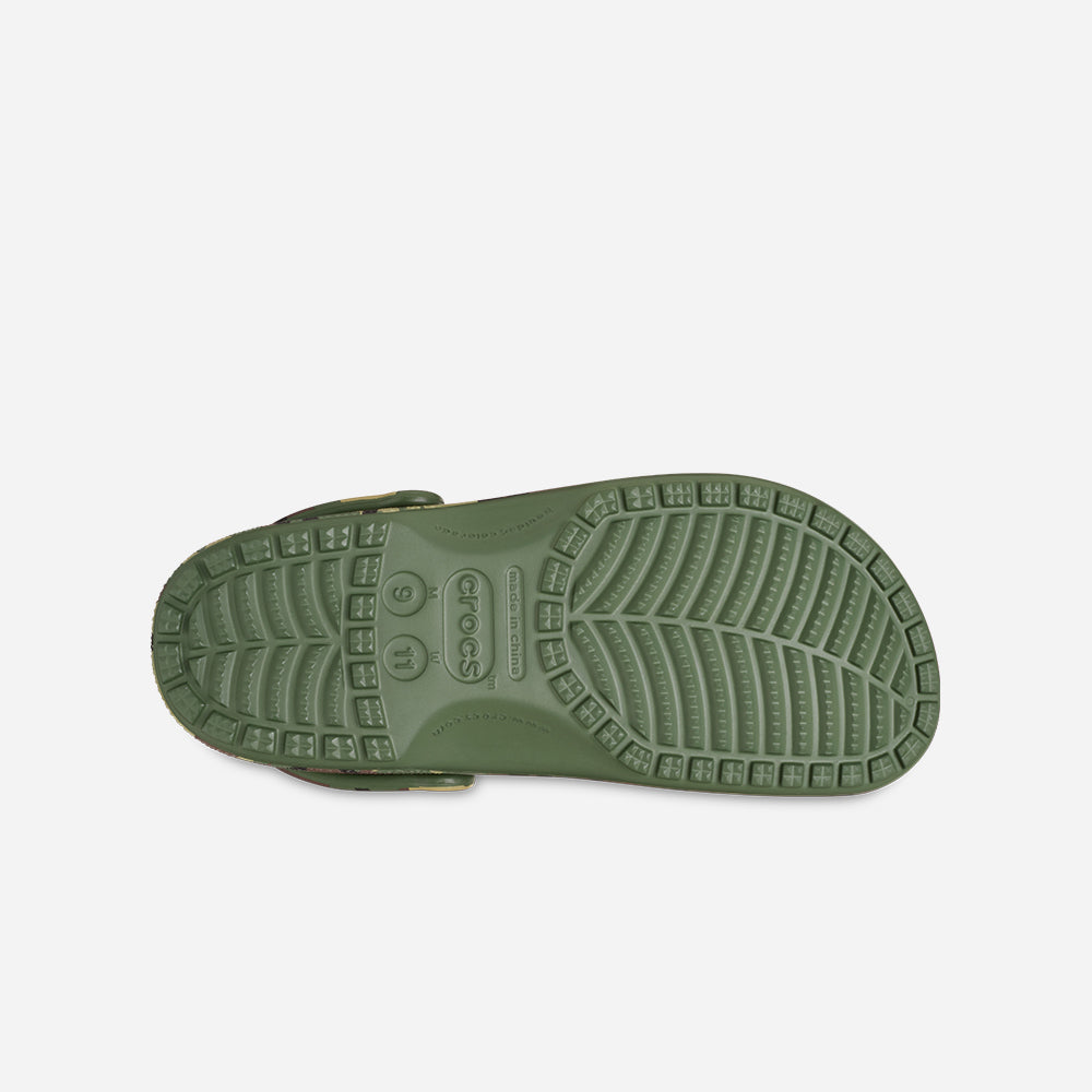 Giày Clog Unisex Crocs Classic Camouflage - Xanh Quân Đội - Supersports Vietnam