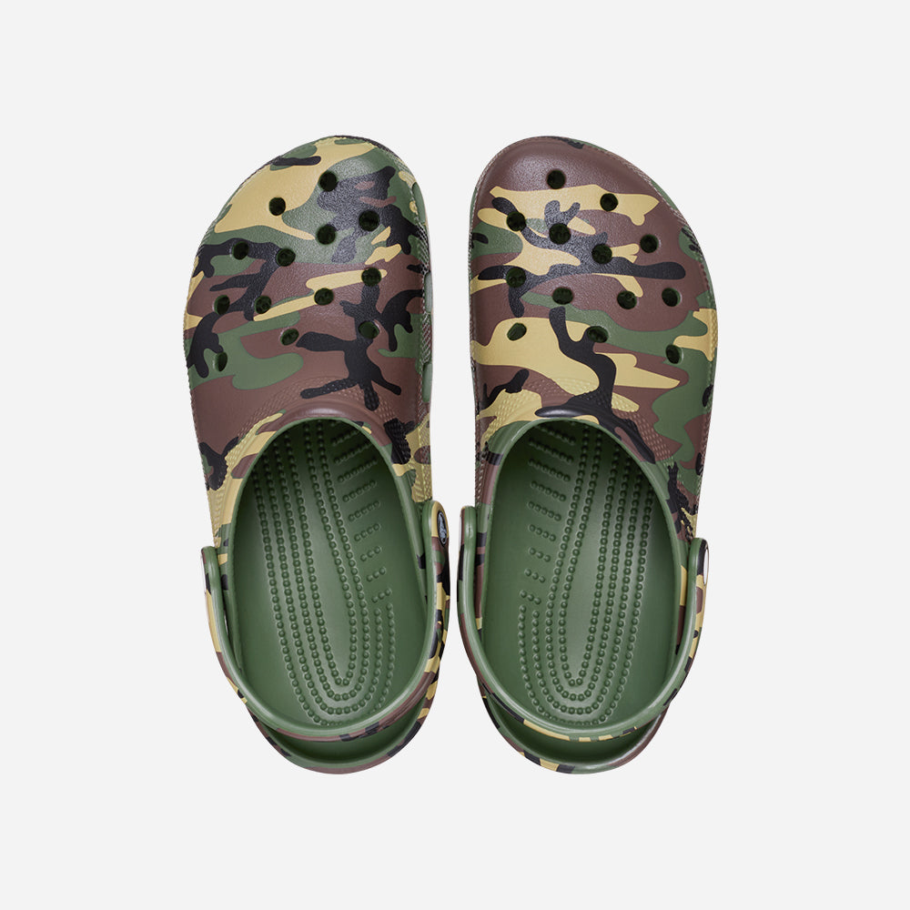 Giày Clog Unisex Crocs Classic Camouflage - Xanh Quân Đội - Supersports Vietnam