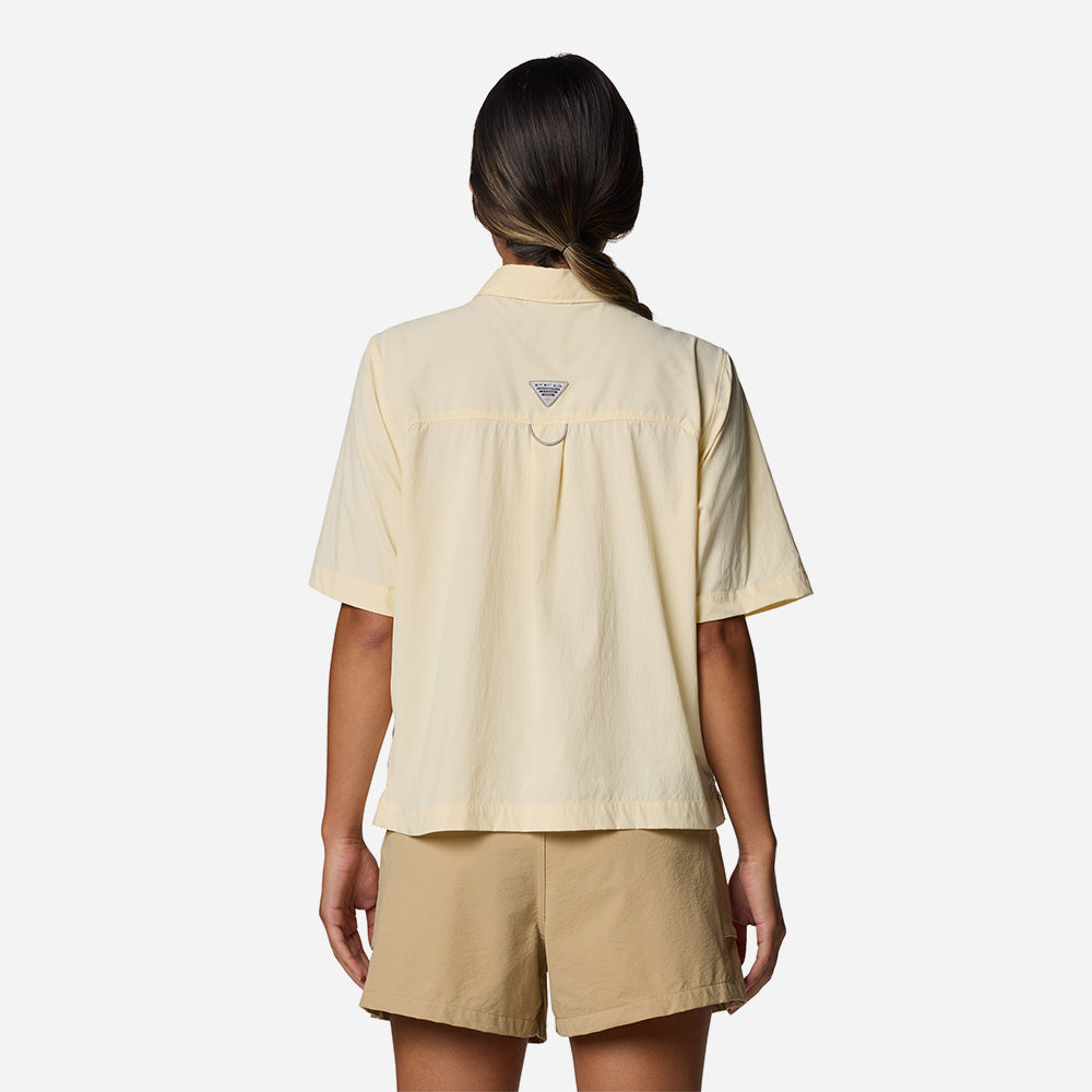 Áo Sơ Mi Tay Ngắn Nữ Columbia Wild Cast™ Short Sleeve - Vàng - Supersports Vietnam