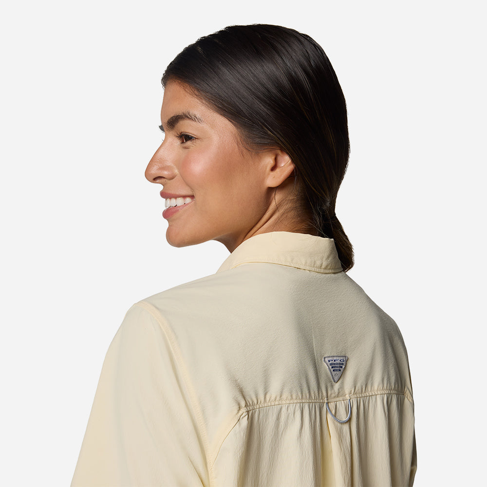 Áo Sơ Mi Tay Ngắn Nữ Columbia Wild Cast™ Short Sleeve - Vàng - Supersports Vietnam