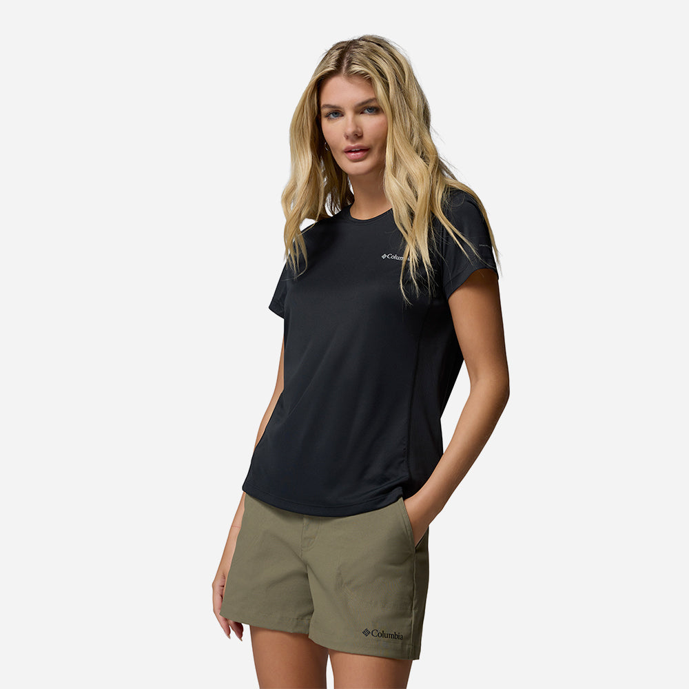 Áo Thun Tay Ngắn Nữ Columbia Zero Rules™ Light Short Sleeve Crew - Đen - Supersports Vietnam