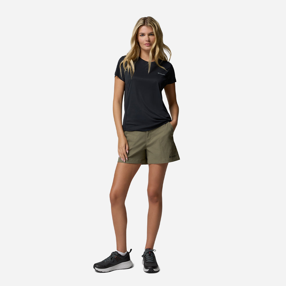 Áo Thun Tay Ngắn Nữ Columbia Zero Rules™ Light Short Sleeve Crew - Đen - Supersports Vietnam