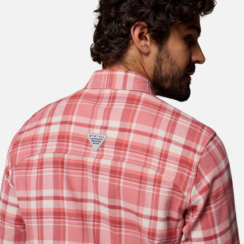 Áo Sơ Mi Tay Dài Nam Columbia Pfg Wild Cast Flannel - Hồng - Supersports Vietnam