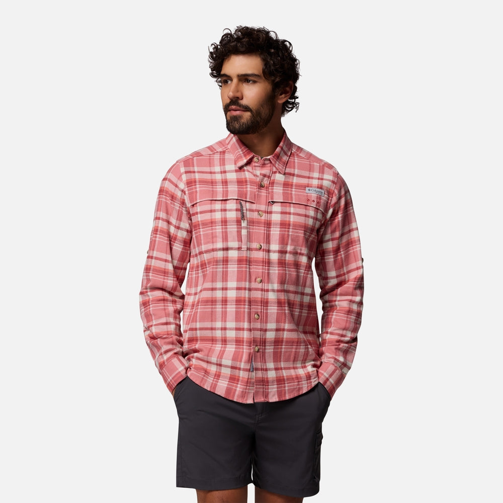 Áo Sơ Mi Tay Dài Nam Columbia Pfg Wild Cast Flannel - Hồng - Supersports Vietnam