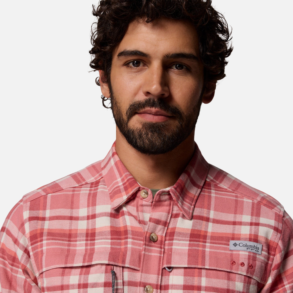 Áo Sơ Mi Tay Dài Nam Columbia Pfg Wild Cast Flannel - Hồng - Supersports Vietnam