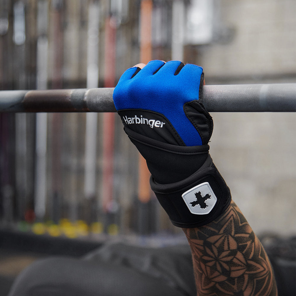 Găng Tay Tập Gym Nam Harbinger Wristwrap 2.0 - Xanh Dương - Supersports Vietnam