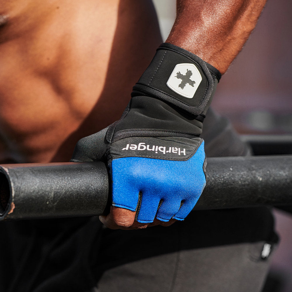 Găng Tay Tập Gym Nam Harbinger Wristwrap 2.0 - Xanh Dương - Supersports Vietnam