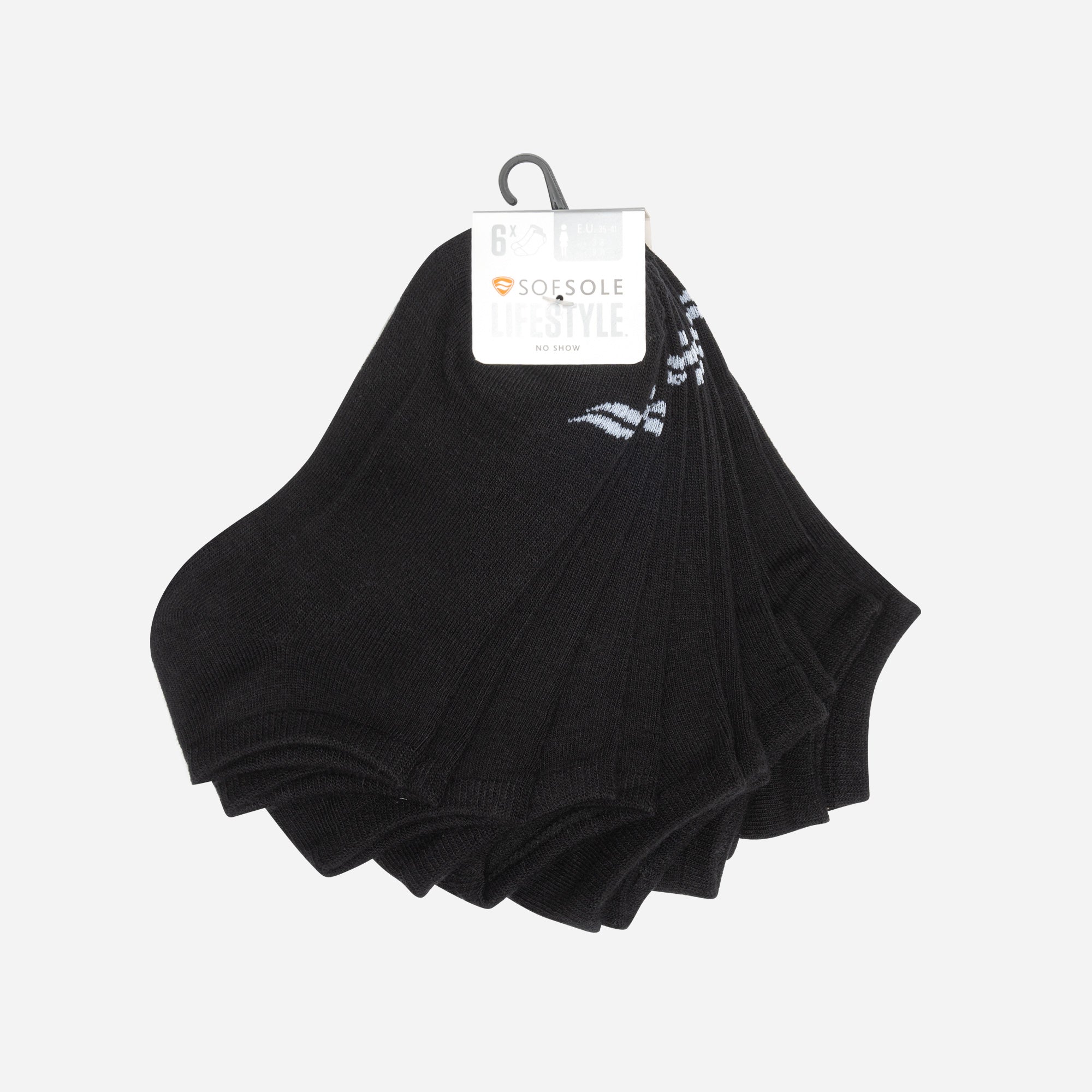 Vớ Thể Thao Sofsole Classic Vibes (6 Đôi) - Đen - Supersports Vietnam