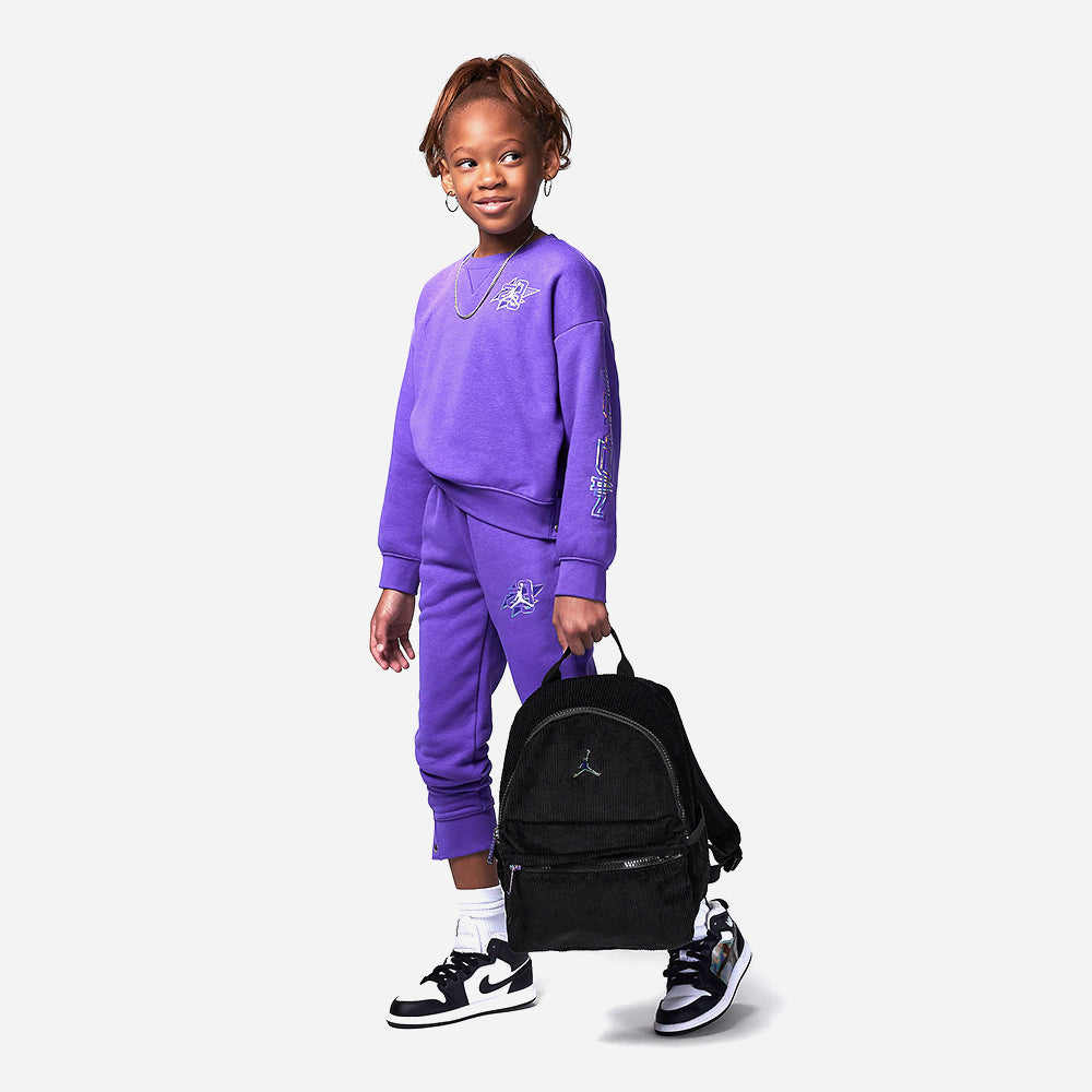 Ba Lô Bé Gái Jordan Corduroy Mini - Đen - Supersports Vietnam