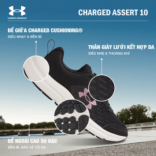 Giày Chạy Bộ Nữ Under Armour Charged Assert 10
