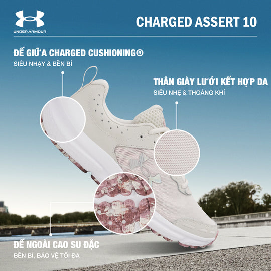 Giày Chạy Bộ Nữ Under Armour Charged Assert 10