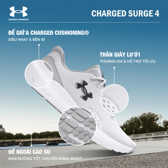 Giày Chạy Bộ Nam Under Armour Charged Surge 4