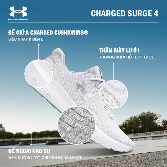 Giày Chạy Bộ Nữ Under Armour Charged Surge 4
