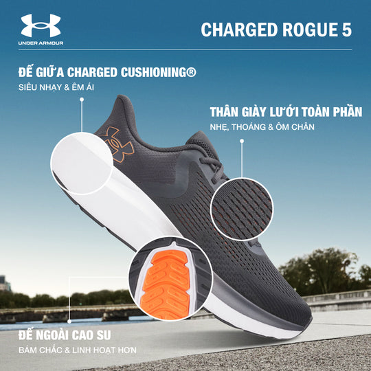 Giày Chạy Bộ Nam Under Armour Charged Rogue 5