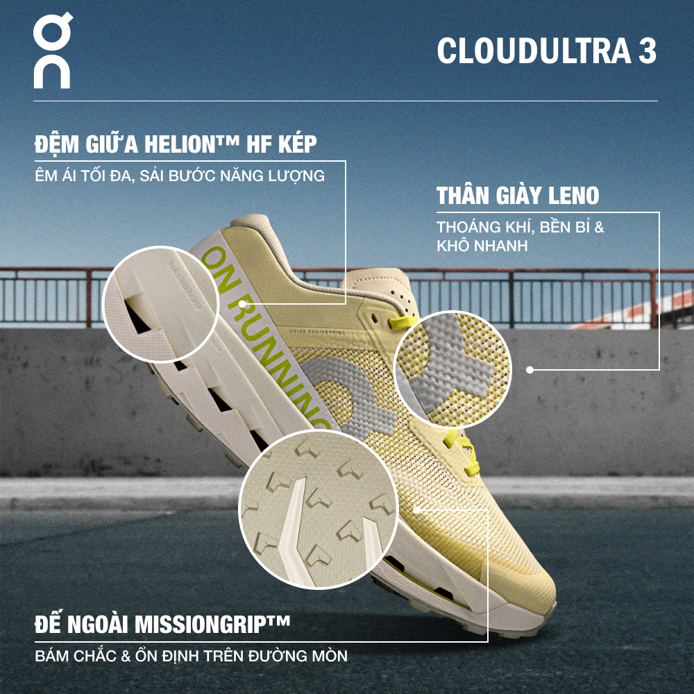 Giày Chạy Bộ Nam On Running Cloudultra 3 - Vàng - Supersports Vietnam